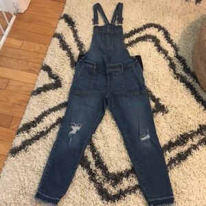Maternity Jean Cutoff Overalls